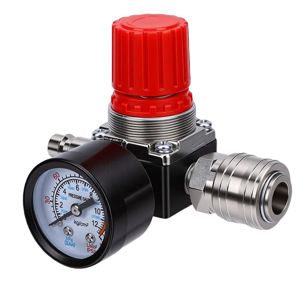 Реле-прессостат для воздушного компрессора, 4-ходовой, 175 PSI, с манометром