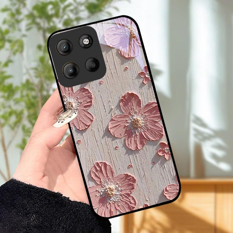 For Motorola Moto G15 Case Coque For Motorola MotoG15 Phone Case Luxury Tempered Glass Phone Cover G 15 Camera Protective Shell