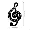Music Wall Clock Decorative Silent Easy Installation Minimalist Cartoon Wood Hanging for Home