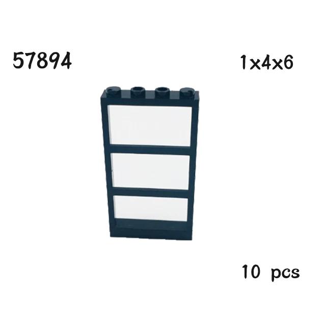 MOC Parts House Деталь 1x4x6 Рама двери Умные окна 10 шт. 60596 60616 60803 57894 60623 60621 92589