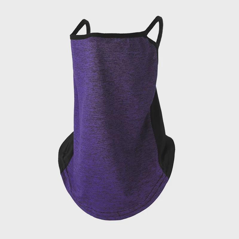 Летняя солнцезащитная маска для лица и шеи Ice Silk: Защита от ультрафиолета, цветные, пылезащитные, ветрозащитные, с креплением на ухо для езды на велосипеде на открытом воздухе