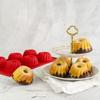 Lot de 2 moules a kougelhofs 6 empreintes - DR oeTKER - Flexxibel Love - 30 x 18 cm