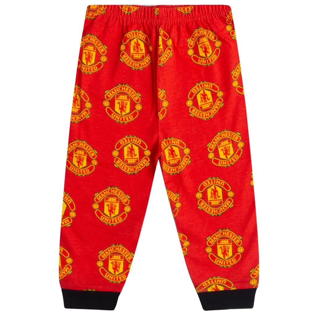 Manchester United FC Baby Boys Crest Long Pyjama Set