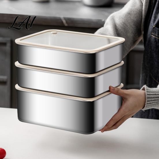 Stainless Steel Food Storage Containers 304 with Lids Leakproof Meal Prep Boxes Compact Snack Dishwasher Safe Stackable Lunch Bento Box Kitchen