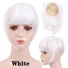 Fringe Bangs Synthetic Hair Extensions Clip In Bangs 6 Inch Short Straight Hairpiece Front Neat Bang Two Side Blonde