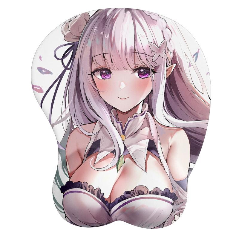 Cute Sexy Girl Silicone 3DMouse Pad Anime With Wrist Rest Support Opie Ergonomic Non Slip Creative Table Pad For Men
