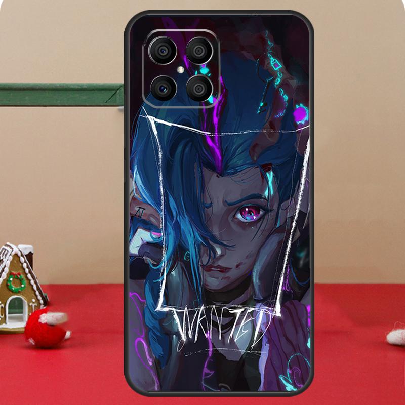 Чехол Arcane Jinx Vi Аниме Для Huawei Honor Magic 5 Lite X8 X9 50 70 P20 P30 P40 P50 P60 Pro Nova 9 5T P Smart Z