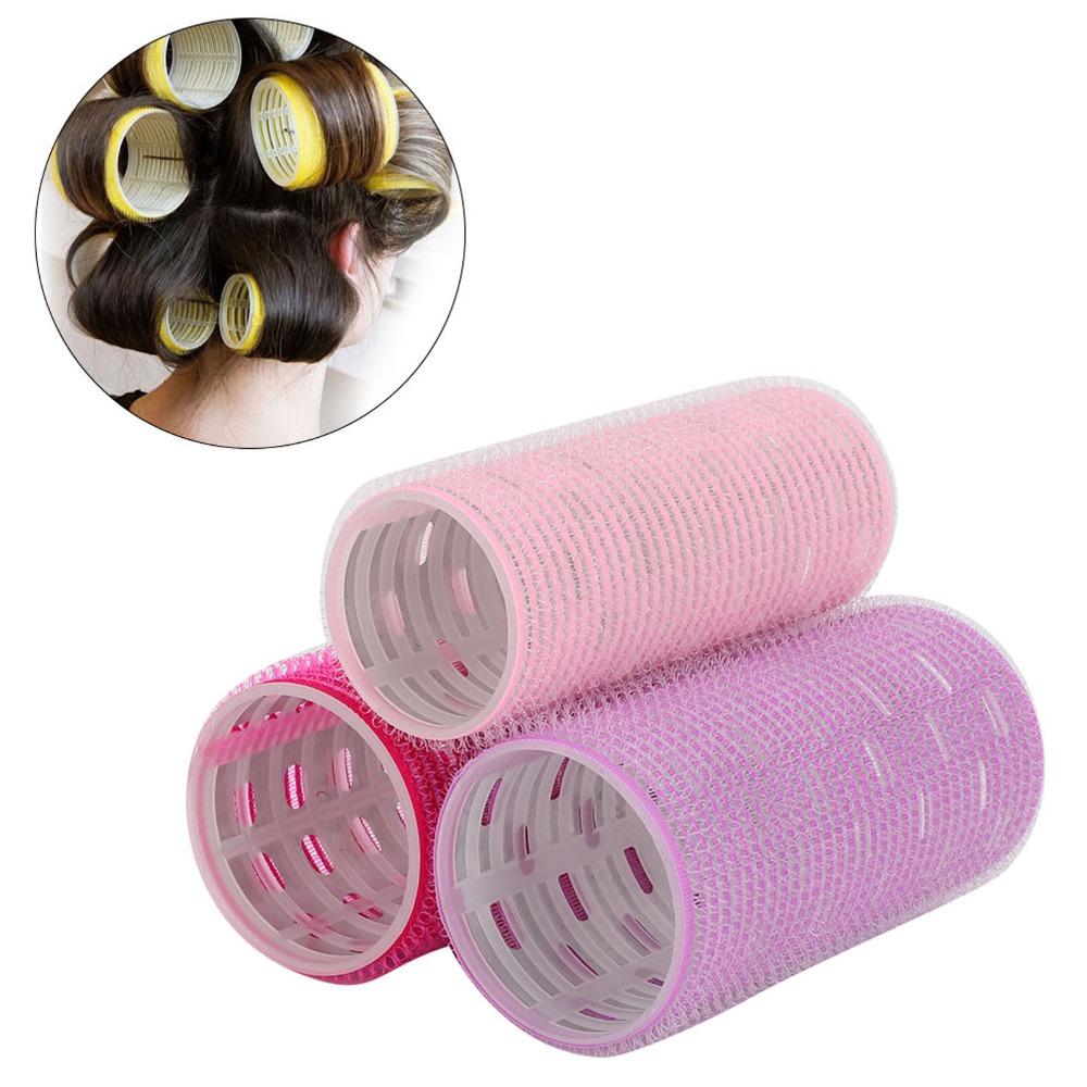 Portable Self Adhesive Hair Rollers 3 Different Sizes Hairdressing Tool DIY Curly Hairstyle