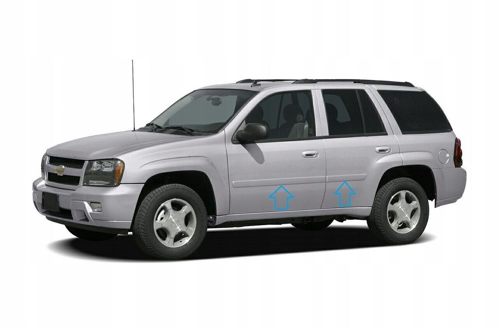 Chevy Trailblazer 2002-2009 - Хром защитные боковые накладки на двери