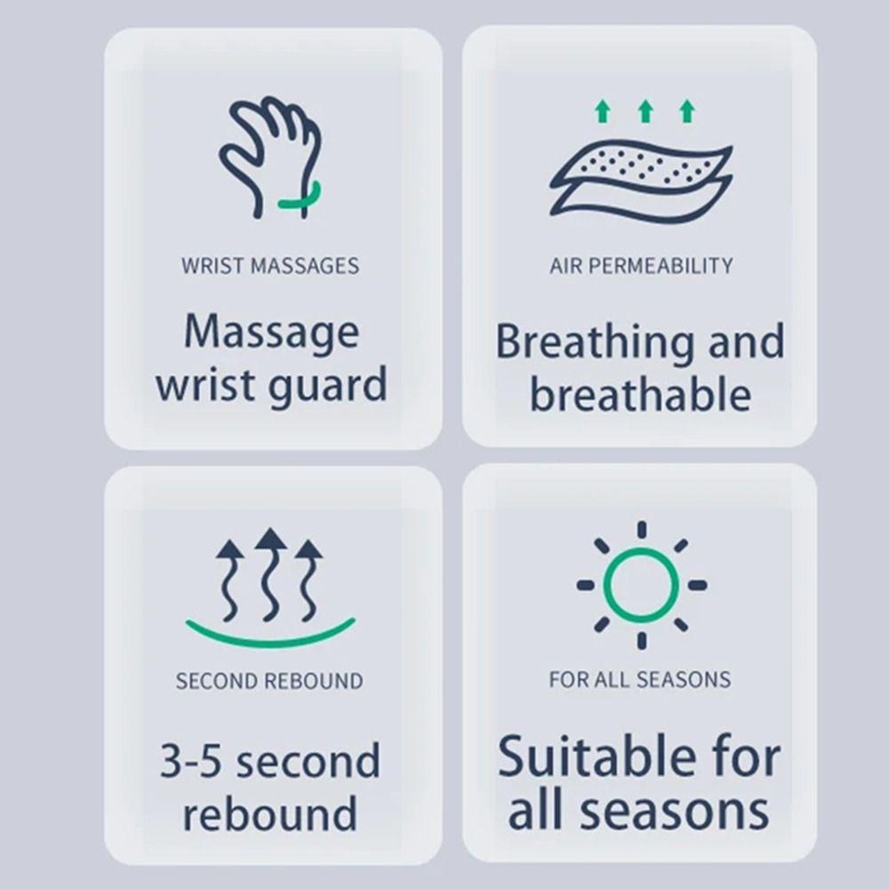 2Pcs/Set Slow Rebound Ergonomic Mouse Pad Wrist Rest Wristband Mouse Mat Desktop Accessories