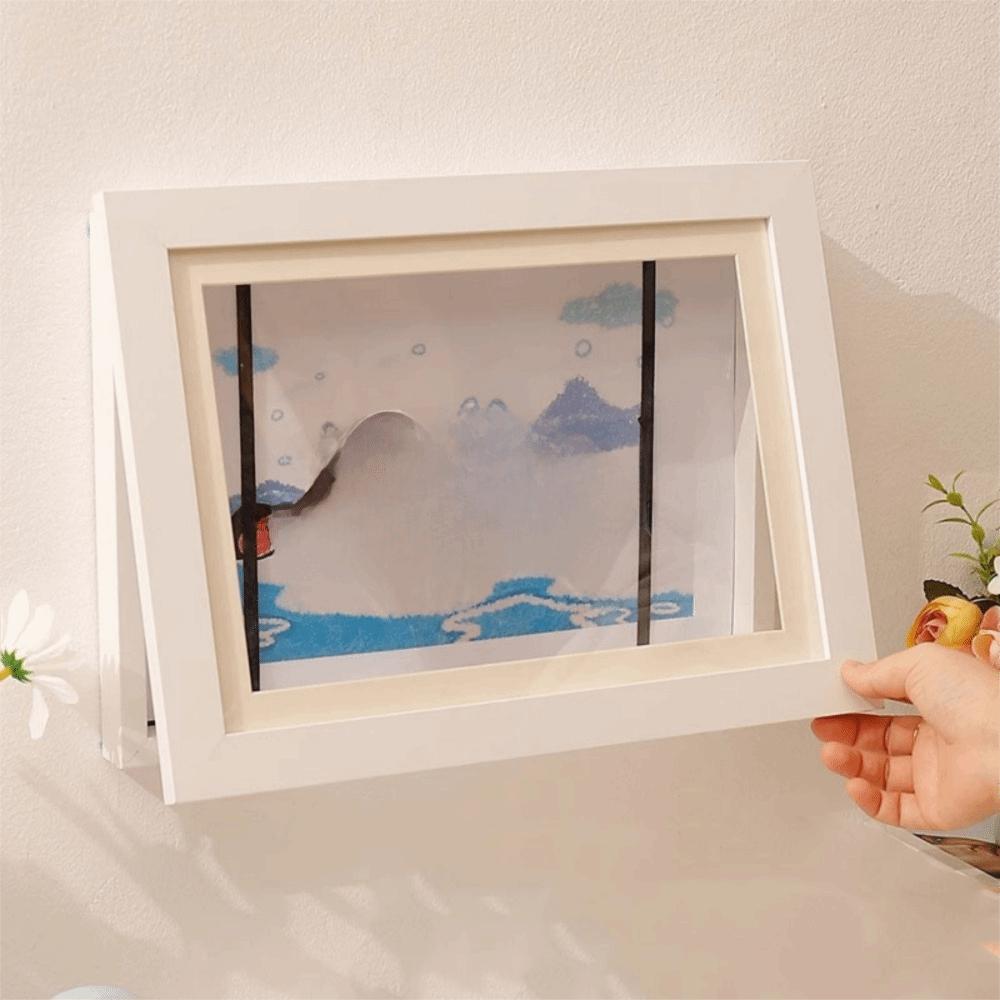 Front Opening Magnetic Flip Photo Frame Elastic Straps A4 Photo Frame Wall Decoration