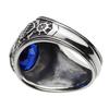 [Figmart] army college ring Blue synthetic stone [Silver 925 silver accessories] fr0298 No. 29