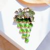 Брошь "Зеленый Виноград" Женская Фрукты Свадьба Банкетная Брошь Булавки Новогодние Подарки