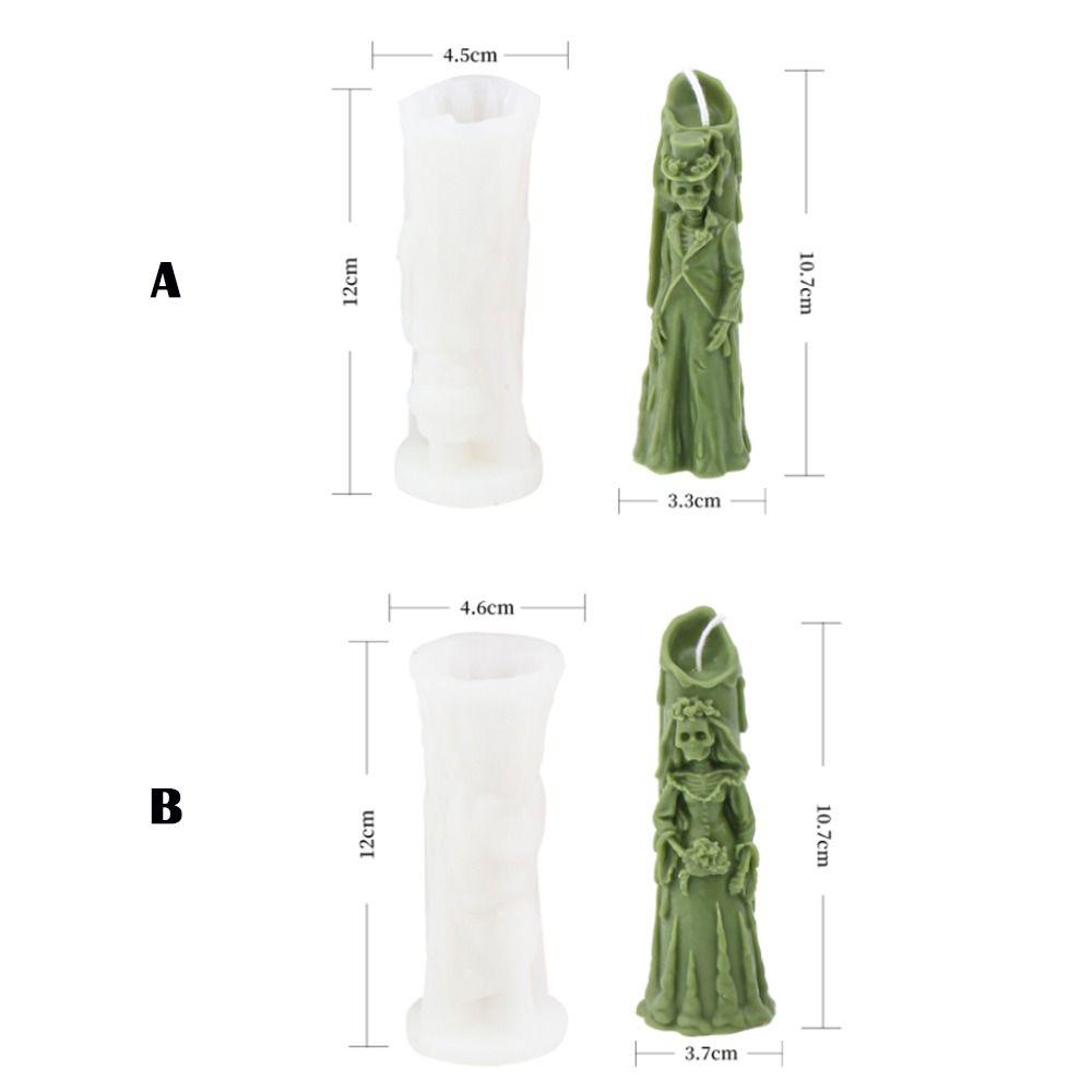 Многоразовая форма для свечи-призрака невесты, форма для свечи без запаха, форма для свечей из эпоксидной смолы, форма для призрака жениха, изготовление свечей