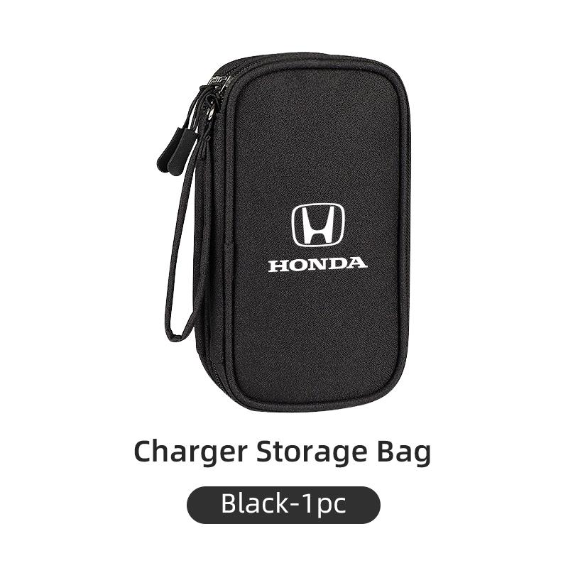 CKBSX1 Car Digital Storage Bag Waterproof Cable EVA Charging Tools Organizer For Honda Jsrzcing Civic Accord Fit City Vezel CRV Odyssey