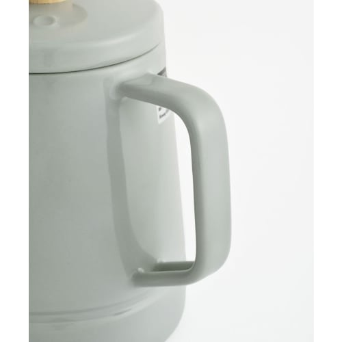 BRUNO Enamel Kettle, 1.6L, Induction Compatible, Direct Flame Compatible, Gas Compatible, Fuji Enamel Collaboration, Greige, Outdoor Use, BHK282-GRG