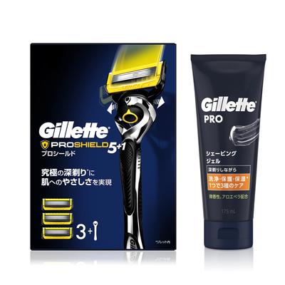 Gillette ProShield Manual Main Unit 3 Сменный гель для бритья 175 мл Бритва для чувствительной кожи мужчин (с лезвиями) + [Покупка комплекта] Мужской