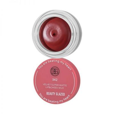 Beauty Glaze Velvet Matte Lip Mud Стойкая водостойкая помада для губ с оттенком красного цвета Glaze Halo
