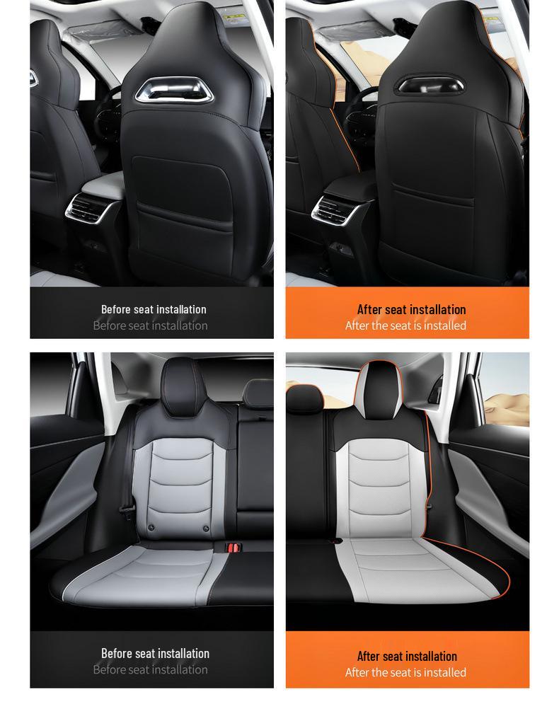 Универсальная кожаная накидка на сиденье автомобиля Beijing Magic Cube с полным обхватом для пятиместных автомобилей.