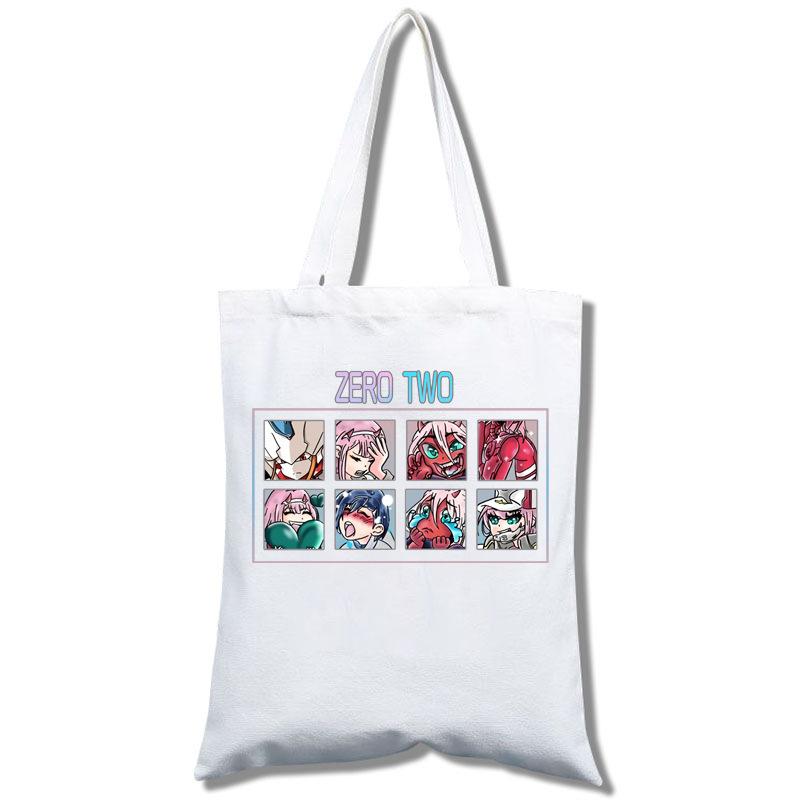 Wings Kiss, Student Shopping Mobile Phone White Canvas Model Portable Messenger Bag Women'S Handbag Picture