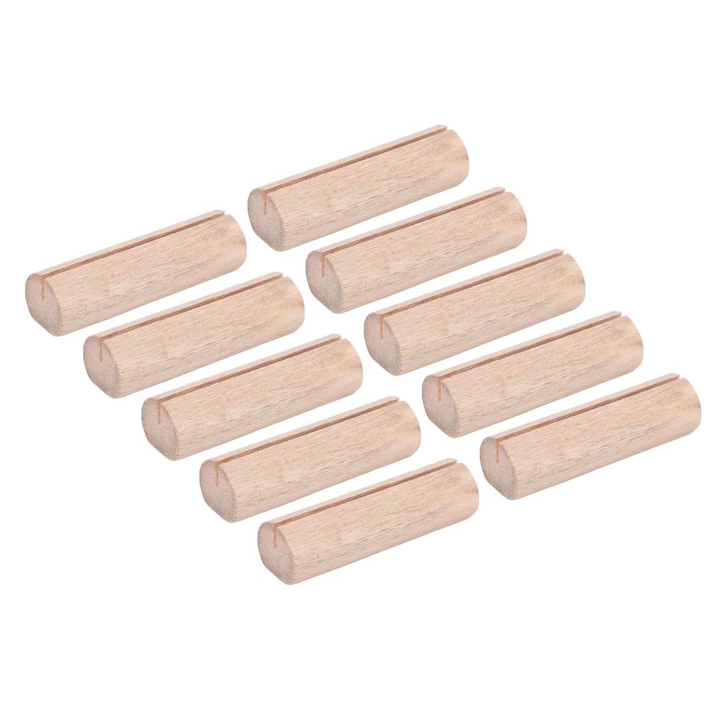 20Pcs Wooden Cards Stand Cylindrical Wood Photo Holder Table Top Display for Party Wedding Decoratio