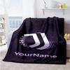 Juventus Customize Your Name Blanket Multi-purpose Personalized Blanket Soft Warm Cozy Versatile for Office Chair Living Room Nap Livingroom