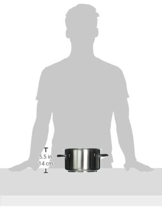 Paderno Half Body Pot Stainless Steel Italy AHV8720 (Paderno) (without Lid) 1007-20 18-10