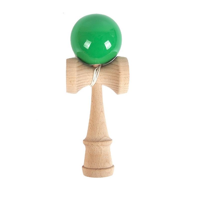 Painted Wooden Handle Ball Toy Outdoor Fitness Ball Training Children'S Eye-Hand Coordination Adult Outdoor Juggling Sports Ball