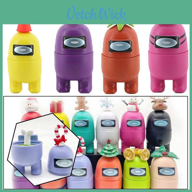 12pcs Among Christmas Us Action Figure Crewmate Impostor Game Car Decor Desktop