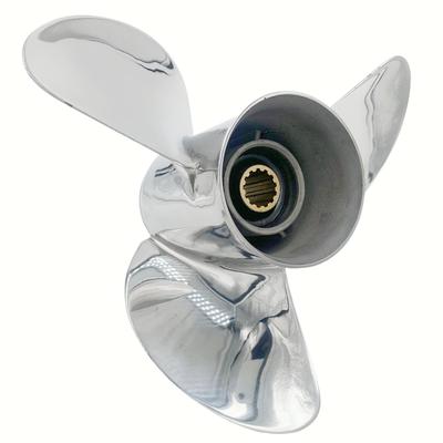 Лодочный гребной винт 10 1/4x16, подходит для подвесного двигателя Yamaha 40HP-55HP, 3 лопасти, нержавеющая сталь, 13 зубьев, OEM НЕТ: 663-45978-00-98 10,25х16