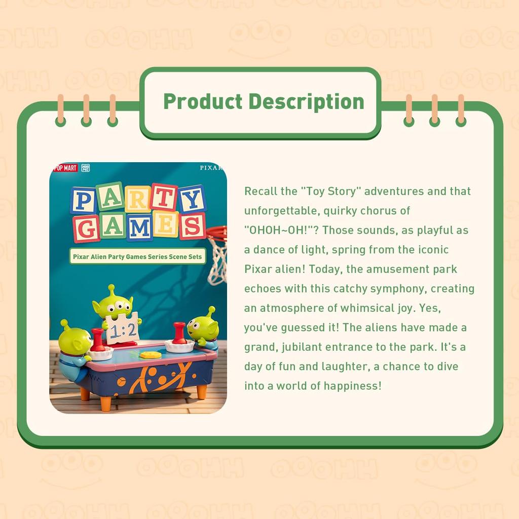 POP MART ALIEN PARTY GAMES Серия Сцена Набор Pop Mart Gacha Gacha Blind Box Фигурка Пластиковая Модель Премиум Игрушка Мягкий Винил Оригинальный Персонаж День Рождения