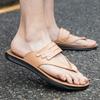 Летняя мужская обувь Дышащая и удобная модель на плоской подошве Для улицы, пляжа, для повседневной ходьбы по городу Большой размер Дышащие сандалии