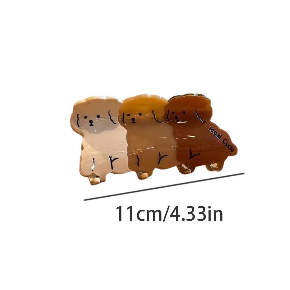 Ins Large Hairpin For Girls Women Hair Clip Puppy Dog Acetate Dog Hair Claw Korean Shark Clip
