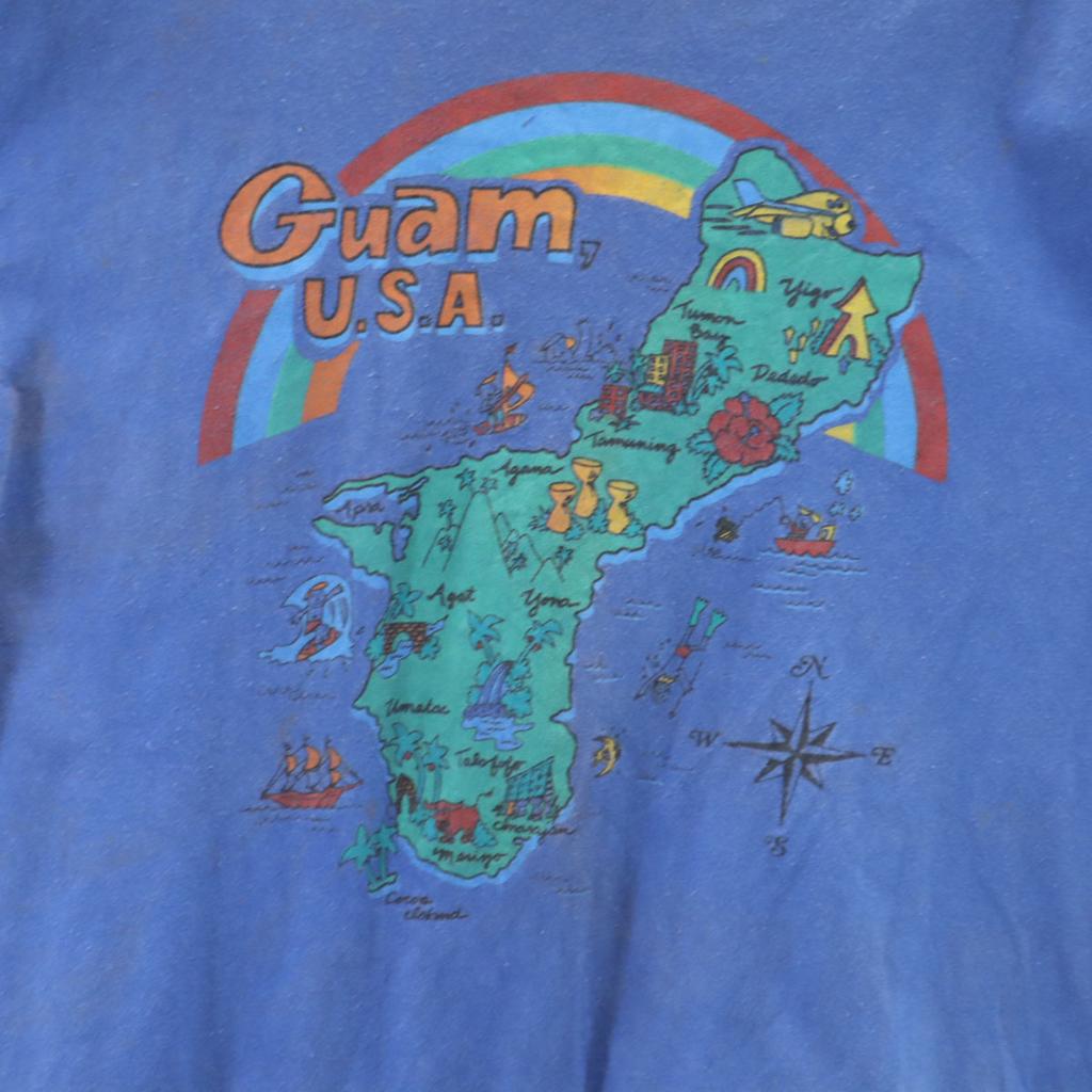 HANES 80-е 90-е Сделано в США Старая футболка с коротким рукавом L Синяя BEEFY-T Мужская Б/У