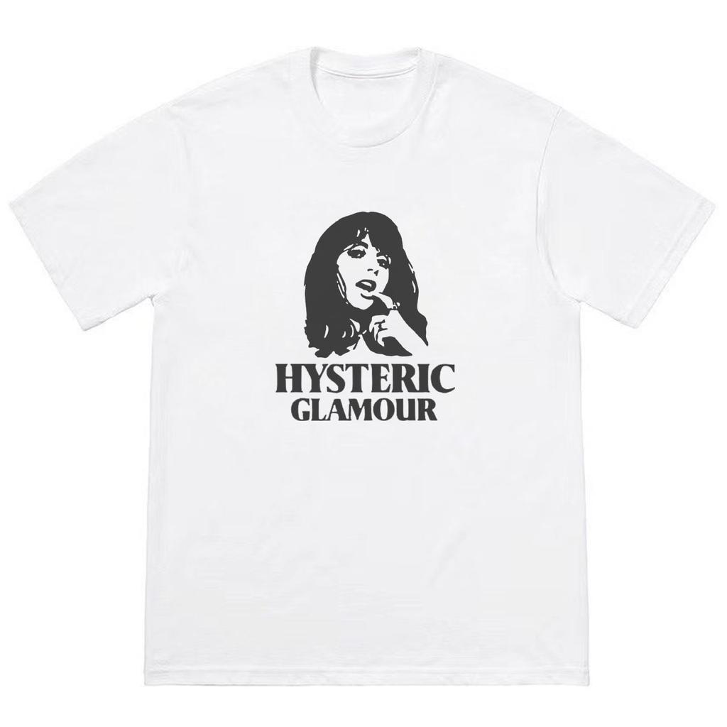 2026 Hysteric Glamour Футболка Американский Ретро Футболка Уличная Культура Модный Бренд Футболка Нишевая Высокое Качество Тренд Короткий Рукав Инстаграм