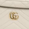 Gucci GG Marmont Белая Кожаная Мини-косметичка с стежкой «шеврон» Сумка через плечо для женщин Ежедневное использование