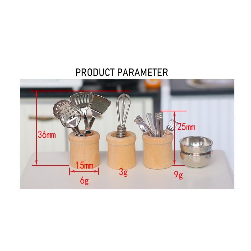 Миниатюрный набор кухонной утвари 1:Кухонная утварь и инструменты для кукольного домика масштаба 1:12 Декор для кухни кукольного домика Микро-сцена Игра в притворство