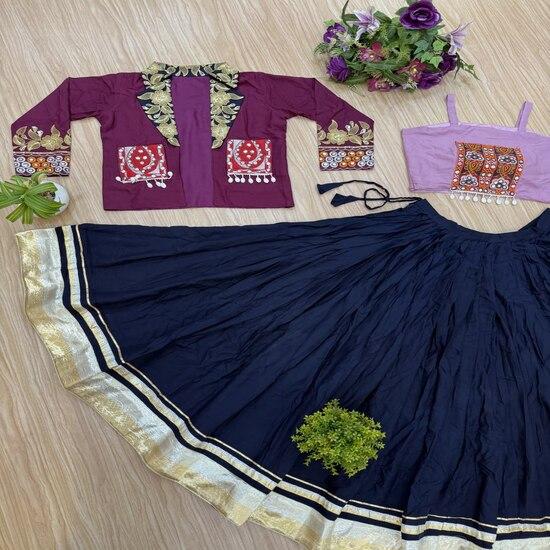 Bohemian Chic Skirt & Embroidered Jacket Set with Crop Top