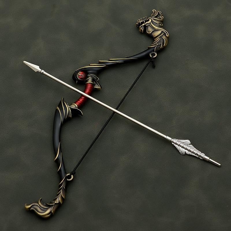 [Некогамияма] Роман о Троецарствии: Героическое генеральское оружие, Лу Бу, лук и стрелы 18 см, миниатюрная фигурка, коллекционный декор