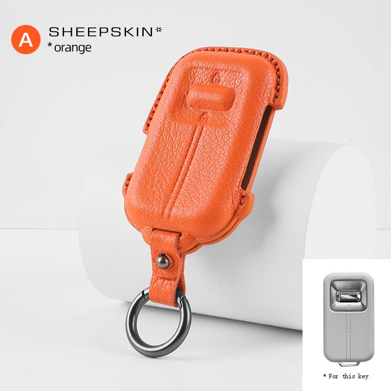Для Zeekr 001 9X 2026 козья кожа Умный ключ Бесключевой пульт ДУ Чехол для ключа автомобиля Защитная крышка для ключа автомобиля