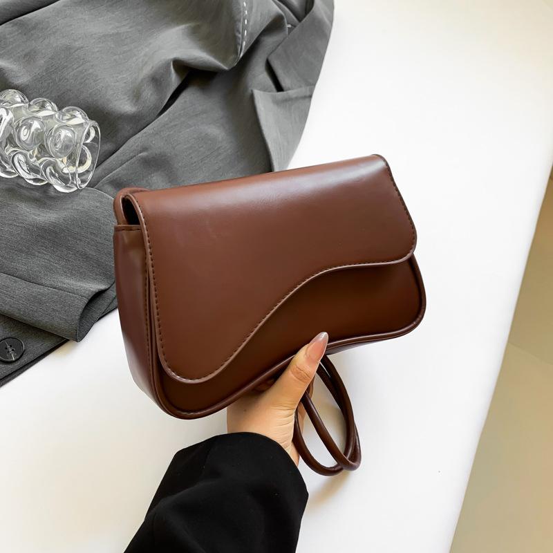 Korean Style Simple Solid Color Underarm Bag New Niche Design Ins Crossbody Bag Casual Bag Small Square Bag