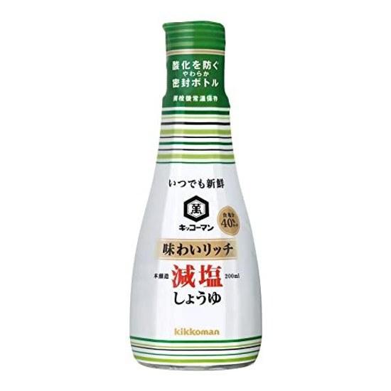 Kikkoman Foods Always Fresh Rich Reduced Salt Soy Sauce Seasoning 200ml6 bottles