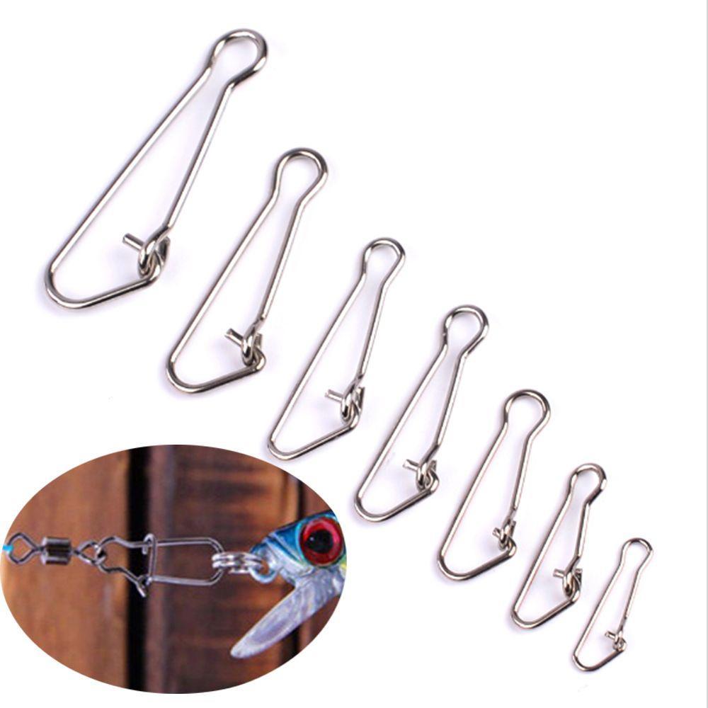 Line Tackle High Quality Safety Pin Fast Clip Lock Barrel Swivel Connector Fishing Hanging Snap