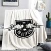 RB leipzig logo Printed Flannel Blanket, soft throw for bedroom sofa, washable,soccer fan merchandise, great gift.