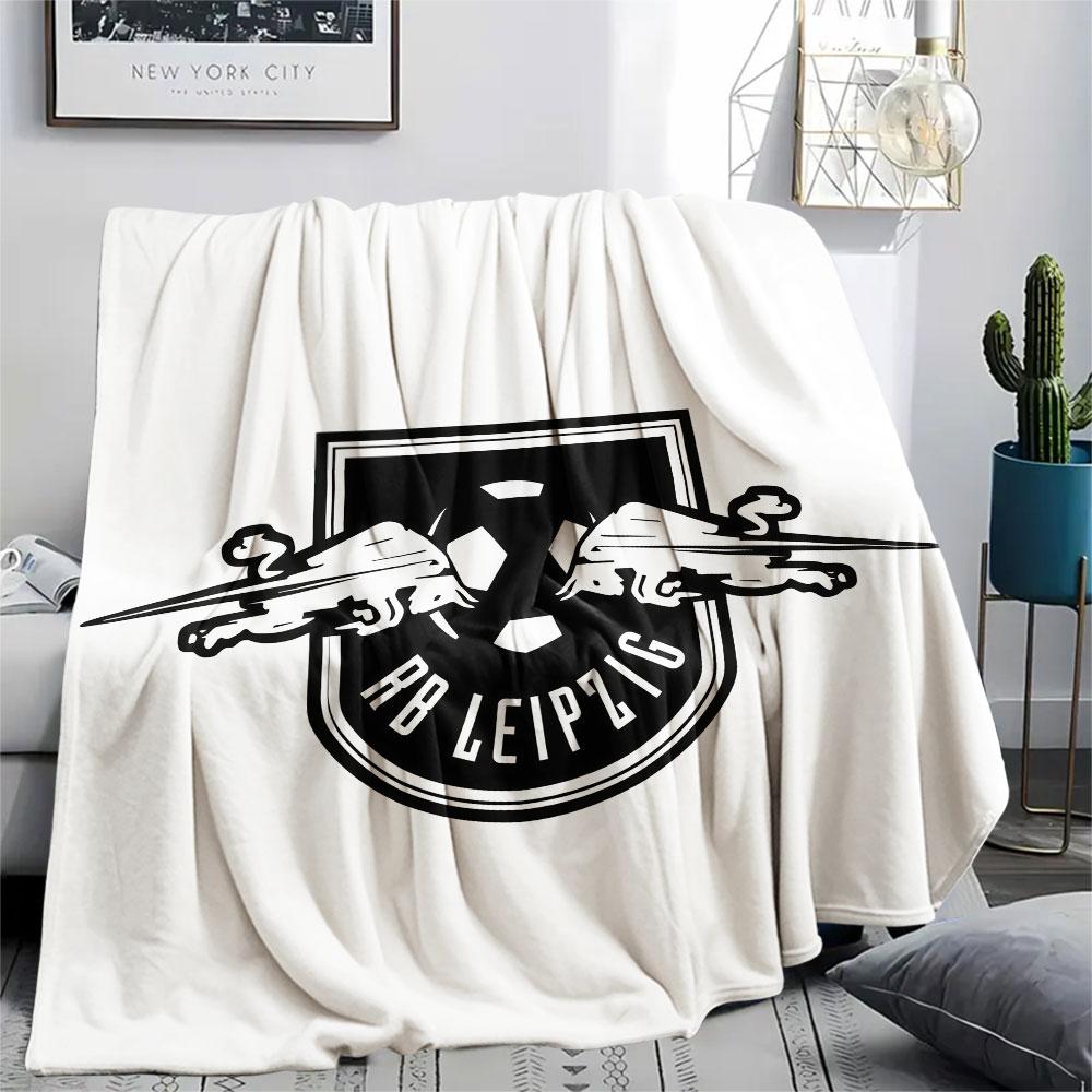 RB leipzig logo Printed Flannel Blanket, soft throw for bedroom sofa, washable,soccer fan merchandise, great gift.