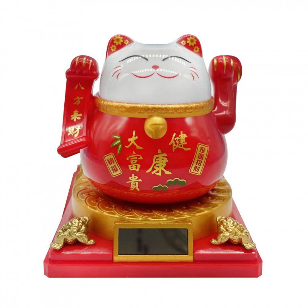 Wealth Welcoming Fortune Cat Waving Arm Car Decoration Automotive Interior Supplies Home Decor