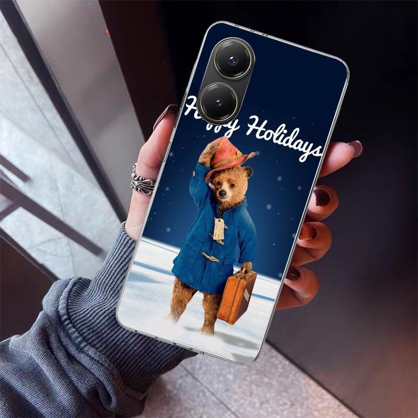 Cute P-PaddingtonS Bear Phone Case For Xiaomi Poco X7 X6 X5 Pro F7 Ultra Redmi 15C 15 13 13C 12 12C 10 10A 10C 9 9A 9C 9T Shell