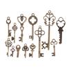 13pcs Mix Jewelry Antique Vintage Old Look Skeleton Keys Tone Charms Pendants