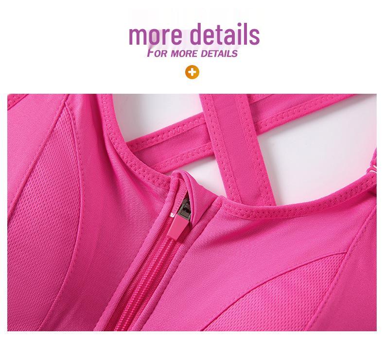 Спортивный бюстгальтер с перекрещенной спинкой на молнии – Женский бесшовный ударопрочный жилет для йоги и бега