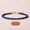 Imperial Blue Lapis Lazuli 3mm Crystal Bracelet - Elegant & Refined Design